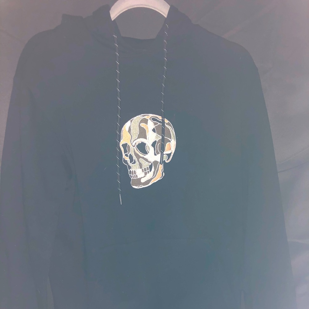 Embroidered Westy Skull Hoodie